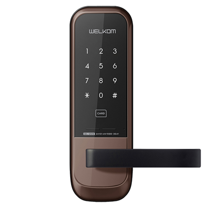 솔리티 웰콤 무타공 목문용 비밀번호 카드키 도어락