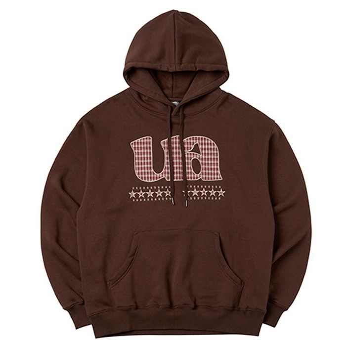 어반에이지 남녀공용 아플리케 로고 패치 오버핏 후드 티셔츠