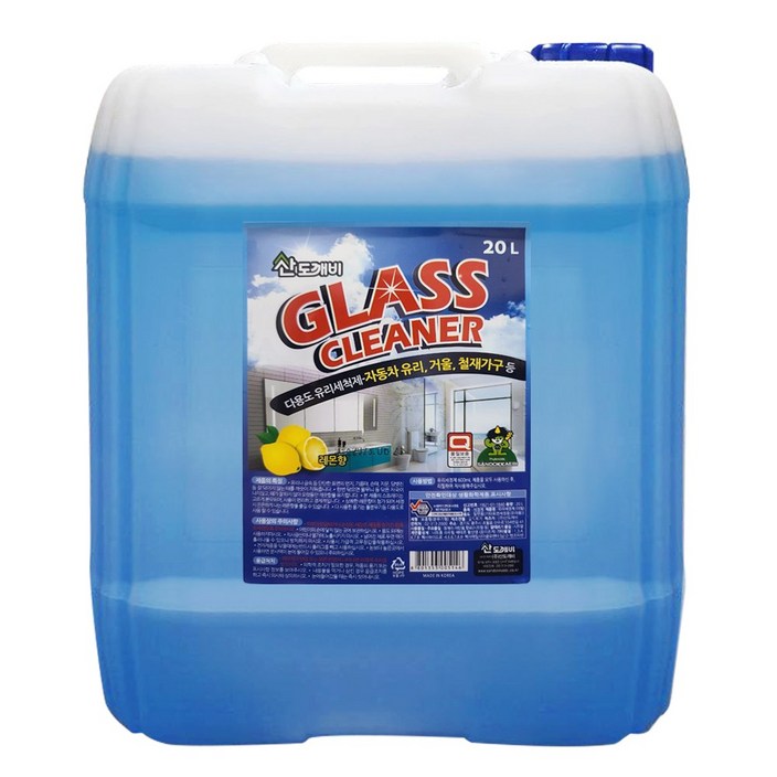 산도깨비 유리세정제 레몬향 20L x 1개 / 유리 세정제 청소