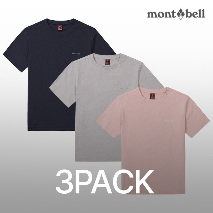 3PACK 몽벨 여성 소로나 반팔 티셔츠MW3EMWRH91A