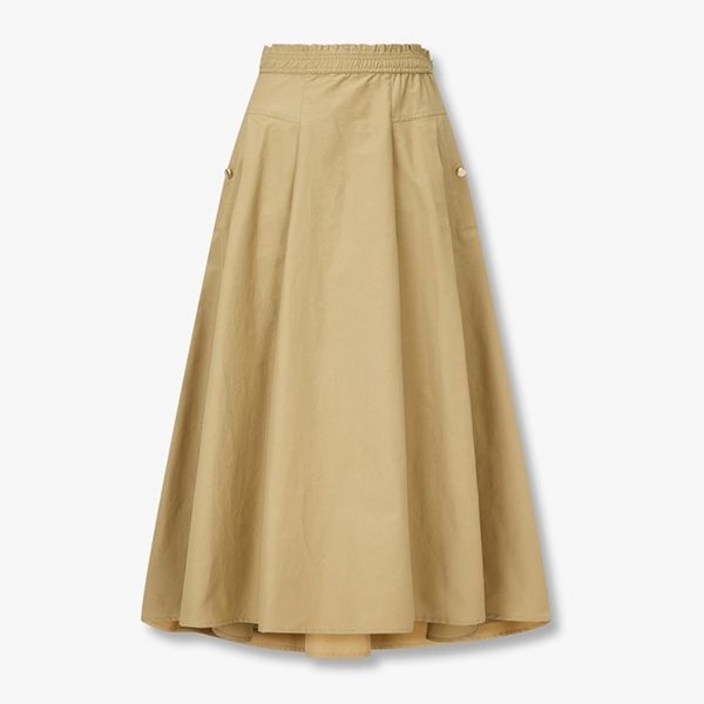 지컷 핀턱 밴딩 플레어 스커트_7255335102 212373