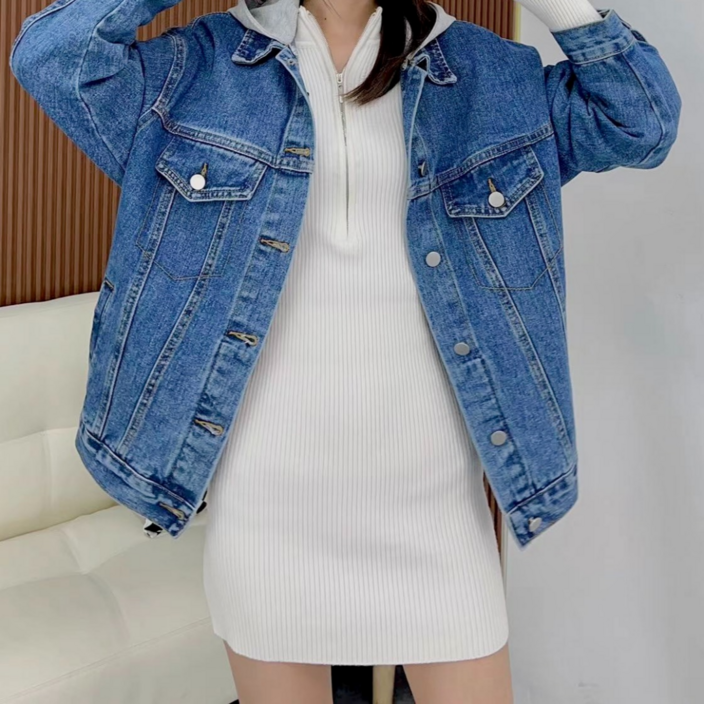 [아뜰리에 드 SS109 공식] 24 F/W 후드 탈부착 데님 청자켓