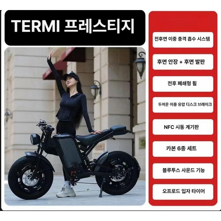 아굴라 TERMI 자토바이 25년형 전기자전거 추성훈 자전거 팻타이어, TERMI 프레스티지