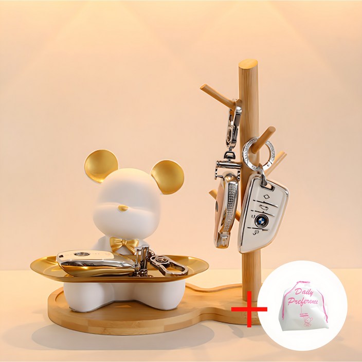 일상HO감 북극곰 곰돌이 트레이 악세사리 수납함 차키보관