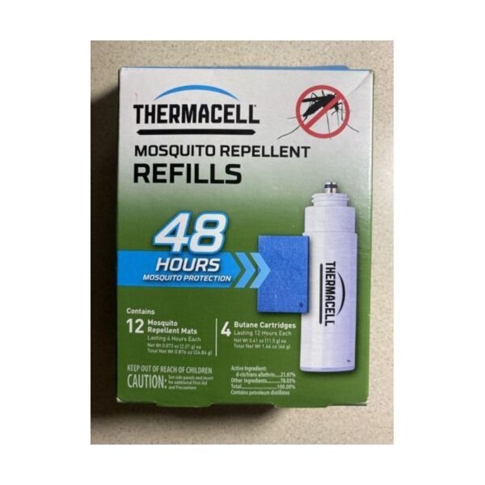 써마셀 Thermacell 모기 구충제 리필48시간 모기 보호 기능 포함 4팩 123516