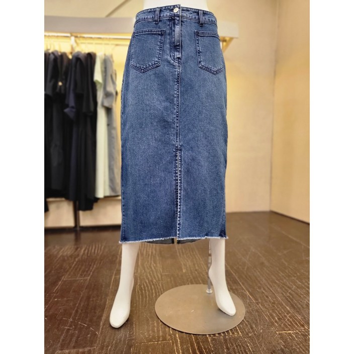 ((지컷))패치 포켓 맥시 데님 스커트  뉴코아일산
