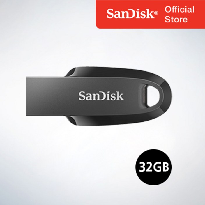 샌디스크코리아 공식인증정품   USB메모리 Ultra Curve 울트라 커브 USB 3.2 CZ550 32GB(샌디스크 코리아 정식수입품)