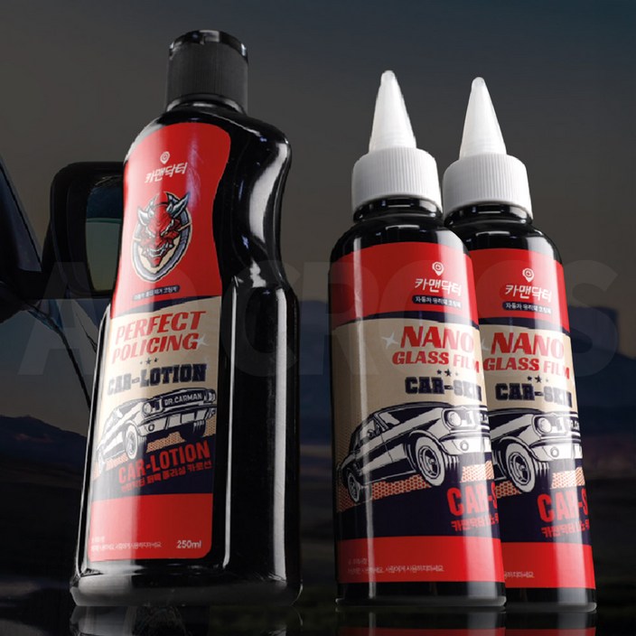 [인포벨]TV홈쇼핑정품 애드크로스 카맨닥터 나노 유리막 광택 코팅제 흠집제거 스크래치제거 왁스 코팅제