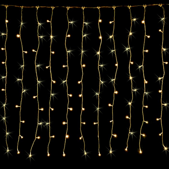 엘스토리몰 LED 커튼전구 1M 160구 2개 + 정류기 1개 크리스마스 트리 조명 전구, 투명선 웜색 2개 + 정류기 1개, 1개