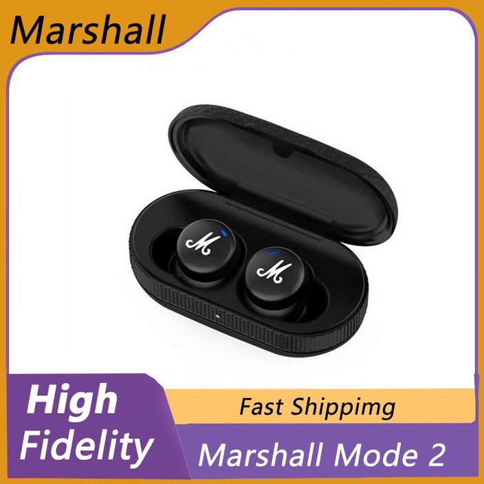 Marshall-모드 II 무선 블루투스 호환 헤드셋, 인이어 스포츠 음악 헤드폰 방수 귀마개 2 세대 20230703