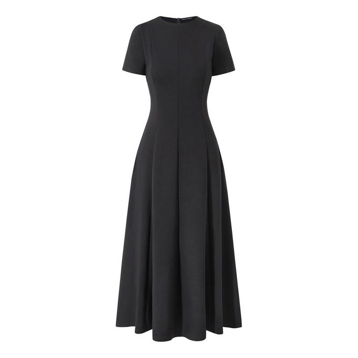 미니멈에브리데이 미니멈 에브리데이 절개 슬림 라인 플레어 반팔 롱 원피스 EC2OW001D