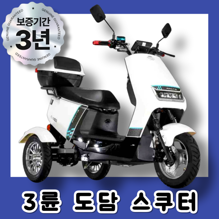 도담스쿠터 안전한 전동스쿠터 소형 자토바이 삼륜차 자토바이 전기자전거 오토바이 배달, 1개, 60cm, 72V 30A 리튬배터리