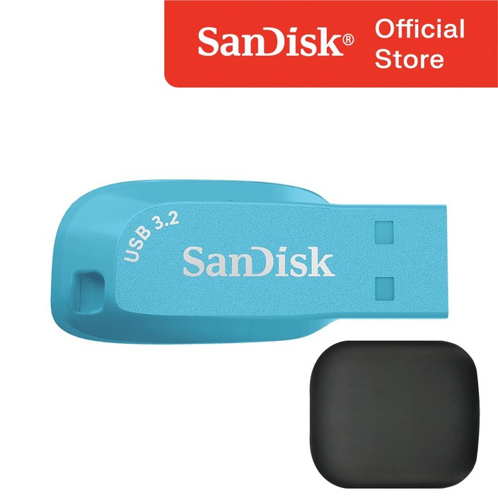샌디스크 울트라 쉬프트 CZ410 USB 3.2 메모리  USB 보관 케이스, 128GB, 블루