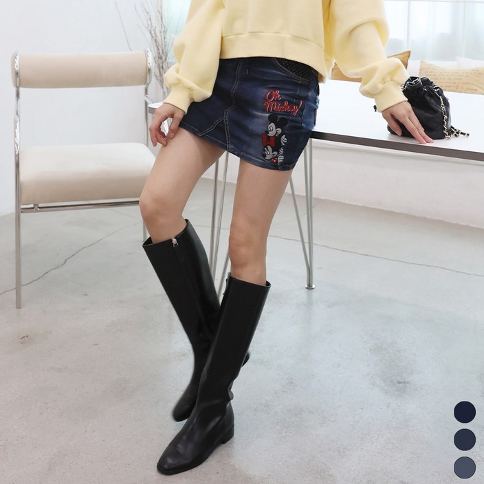 FW 디즈니 골프 스커트 H라인 스판 겨울 치마바지