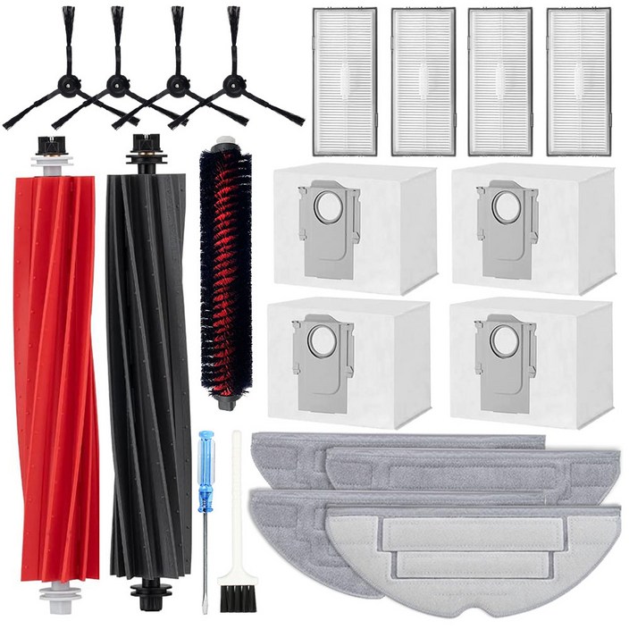 로보락 S8 Pro Ultra 호환용 소모품 메인 브러쉬 필터 더스트 백 물걸레 호환 21PCS, RBRKS8 Pro UltraSET21, 1개