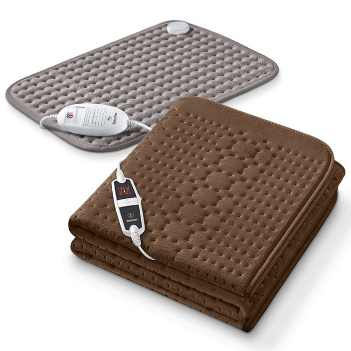 보이로 전기요 전자파없는 전기매트 온열매트 1인용 2인용, 19. UB95 브라운 1인용+히팅패드