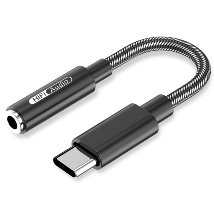 시그델 HiFi 고음질 ALC5686 C타입 꼬다리 DAC 덱 3.5mm 32BIT 384KHZ 이어폰 변환 앰프 꼬다리덱 오디오 헤드폰 젠더 MD-03, 1개, 블랙, 11cm