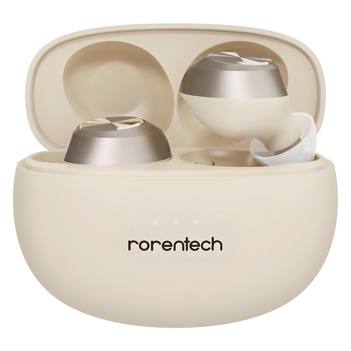 로랜텍 커널형 버즈 무선 블루투스이어폰, RSMR510, 베이지