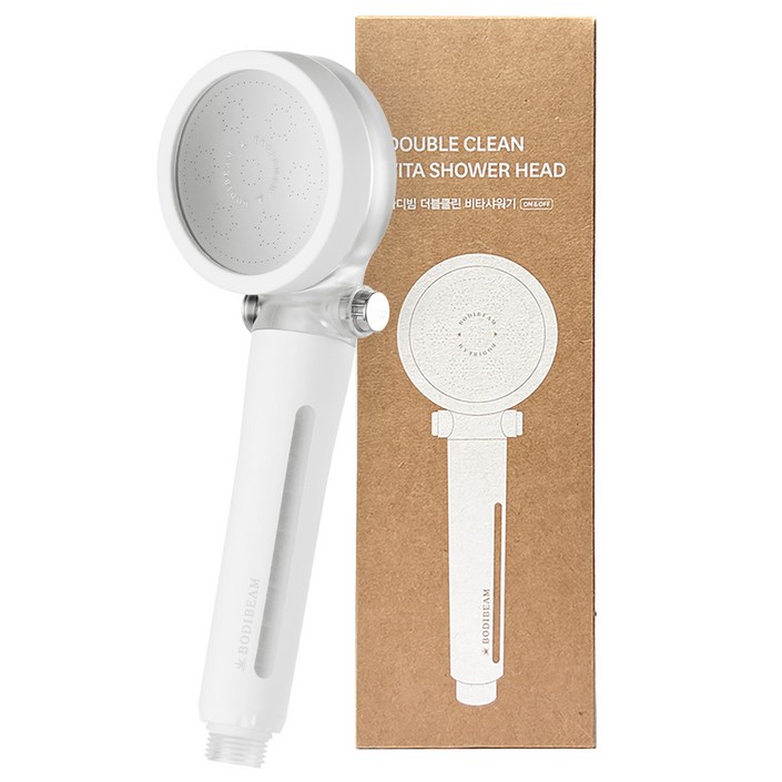 바디빔 온앤오프 더블클린 비타샤워기, 1개, 퓨어화이트