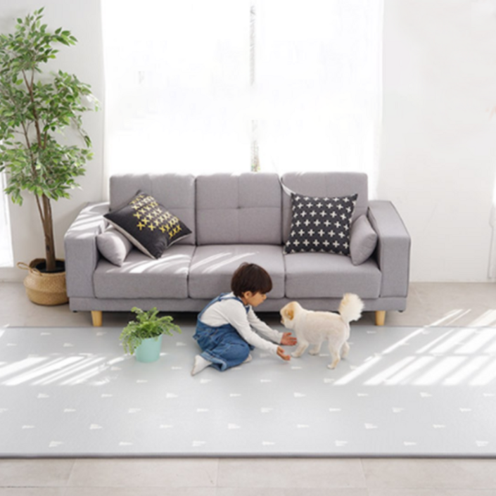 삼바텍 PVC 퓨어 놀이방매트, 파인트리 그레이