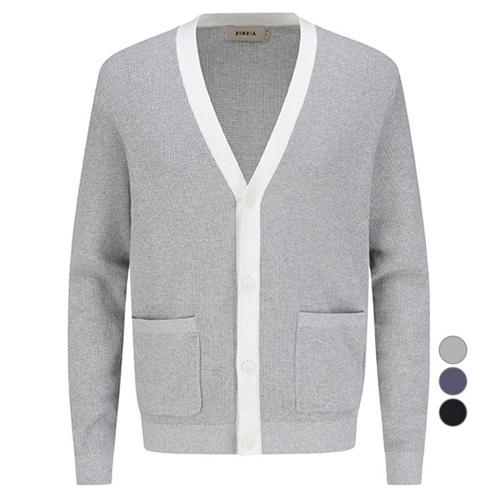 지오지아 남녀공용 코튼 크로셰 브이넥 가디건 AEF1EC1101