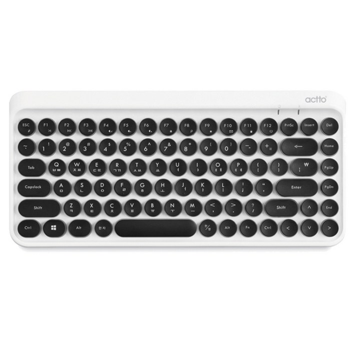 엑토 레트로 미니 무선키보드 KBD50, 화이트, KBD50