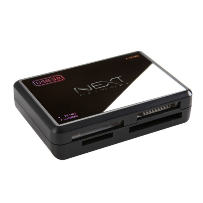 넥스트 USB 3.0 CF SD 올인원 카드 리더기 NEXT9703U3  케이블 1m 세트