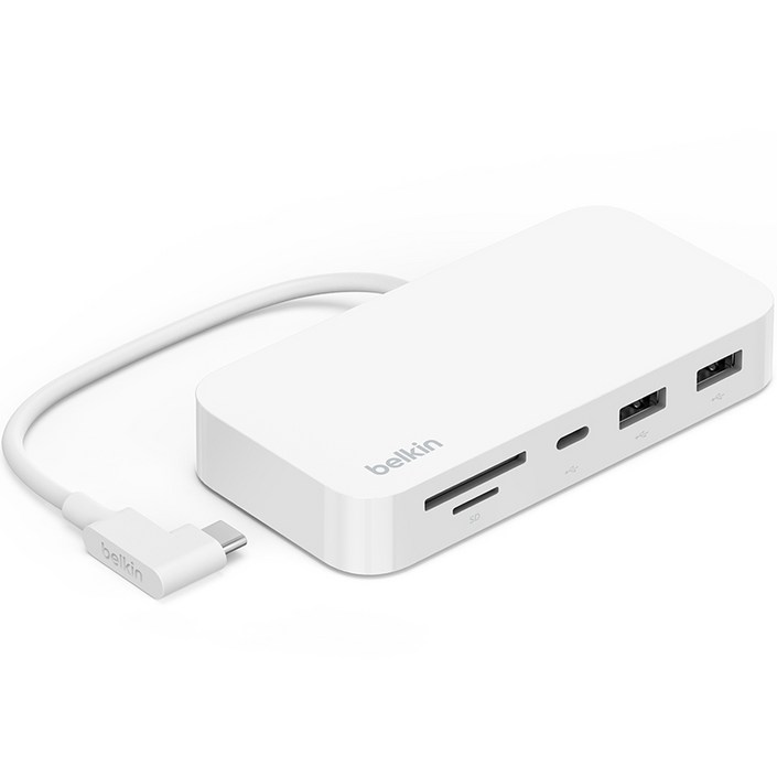벨킨 6in1 USB C타입 멀티 허브 마운트 INC011bt, 화이트, 1개