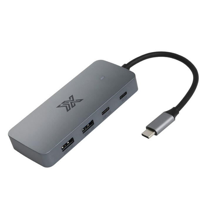 IX 7in1 USB C타입 멀티 허브 IX-U31M7-8K, 그레이