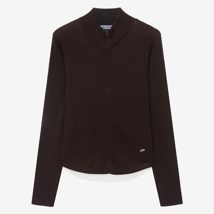 쥬시쥬디 여성용 레이어링 반집업 니트 JZKT029B