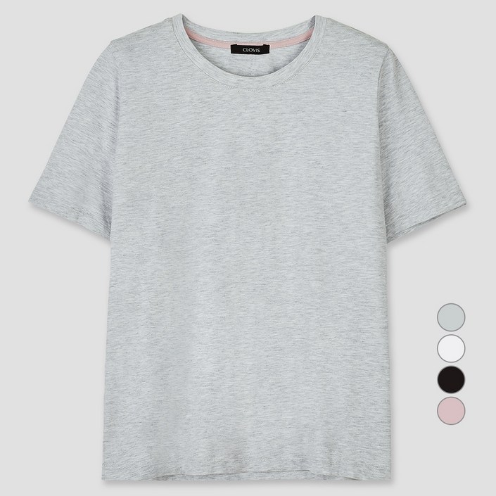클라비스 여성용 베이직 반팔 티셔츠