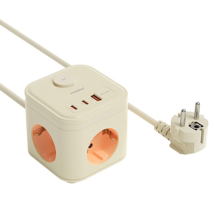 무아스 마카롱 USB 고용량 큐브 멀티탭 3구