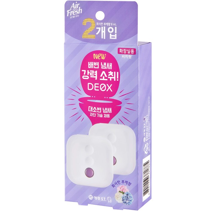 에어후레쉬 데옥스 화장실 방향제 부케향 2p