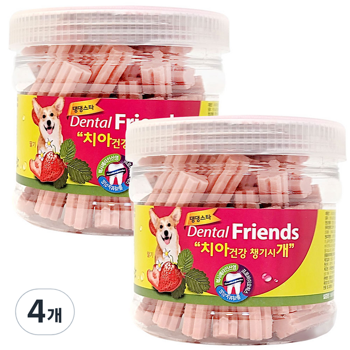 코코브라운 강아지 덴탈프랜즈 간식 덴탈껌 300g, 딸기, 300g, 4개