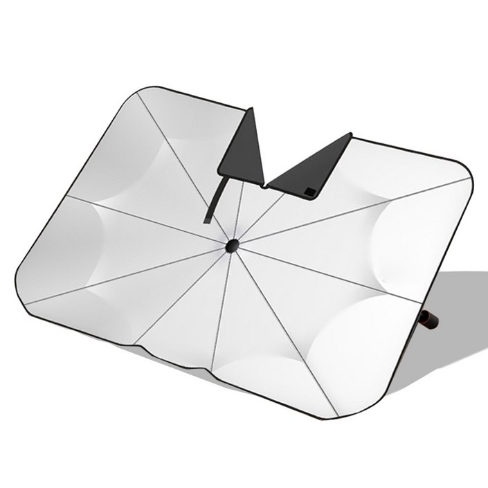 지엠지모터스 우산형 다튕겨 햇빛가리개 블랙박스형, 블랙, 1개