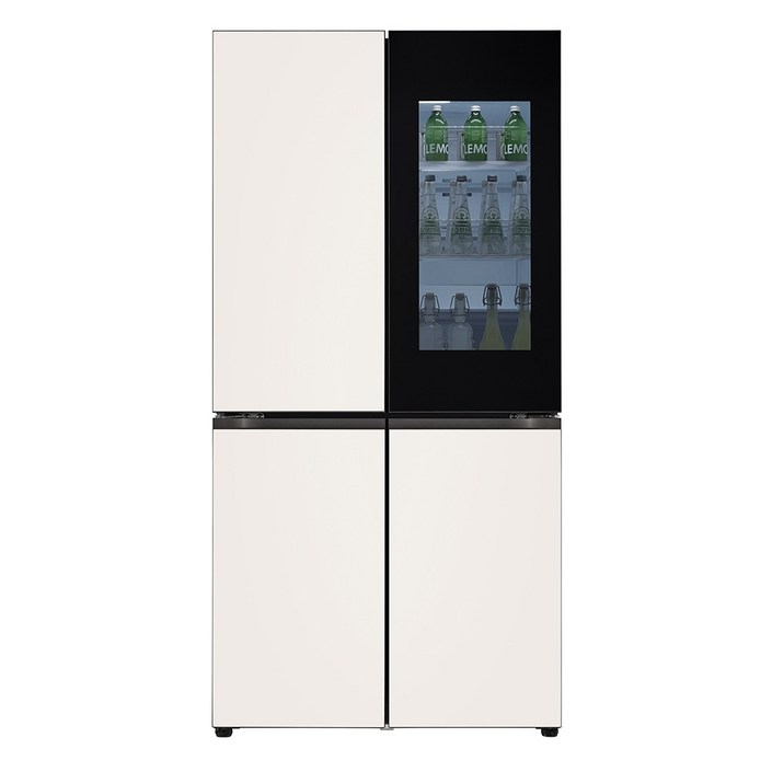 [색상선택형] LG전자 오브제 디오스 노크온 4도어 냉장고 글라스 방문설치 20230914