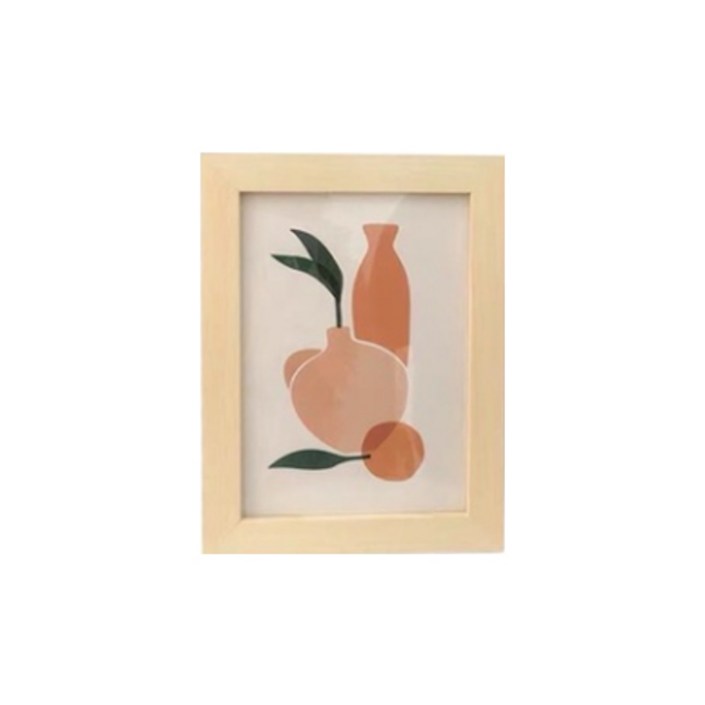 북유럽 코랄아트 우드프레임 유화액자