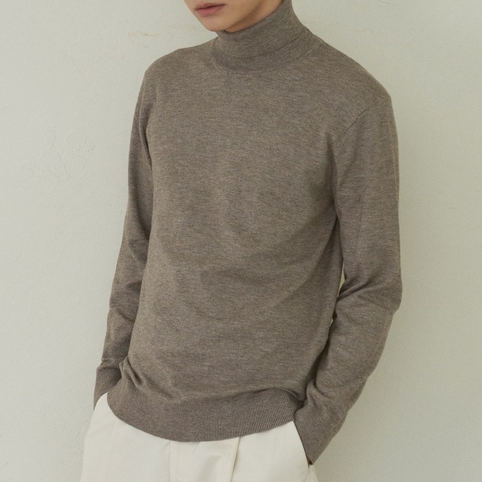 210에디트 남녀공용 캐시미어 블렌디드 터틀넥 솜털니트 ZZ4SW012