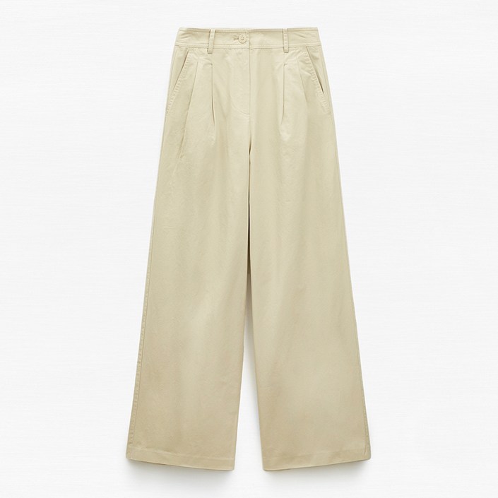 미쏘 여성용 와이드 코튼 팬츠