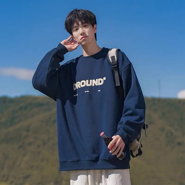 엘쏘 꾸안꾸 레터링 오버핏 맨투맨