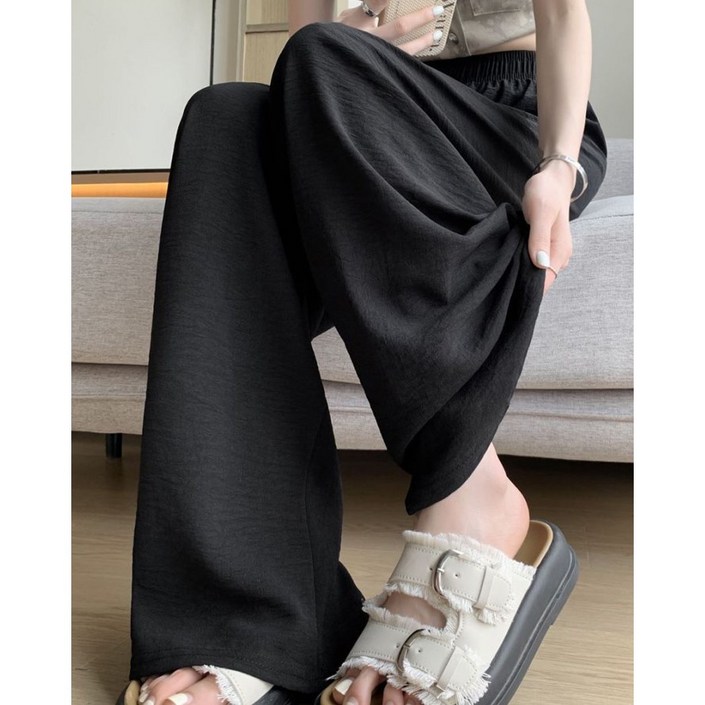 바바 체형커버!! 살랑살랑 여성 와이드 밴딩 팬츠 냉감소재