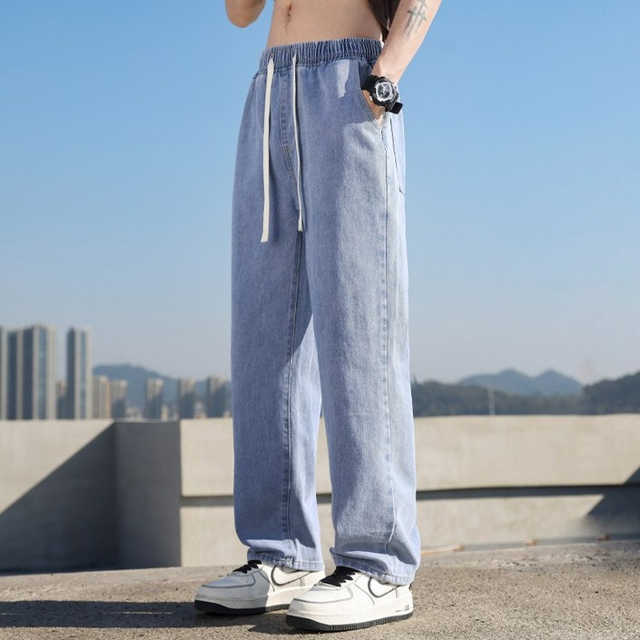 남자 청바지 밴딩 데님팬츠 A7164