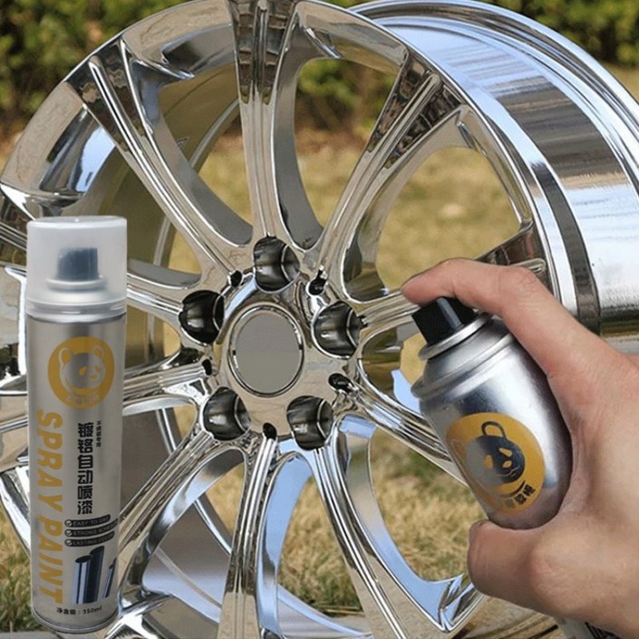 POZEAL 스테인리스 미러 핸드 스프레이 페인트 핸드크롬도금셀프도장 350ML*1/2/3