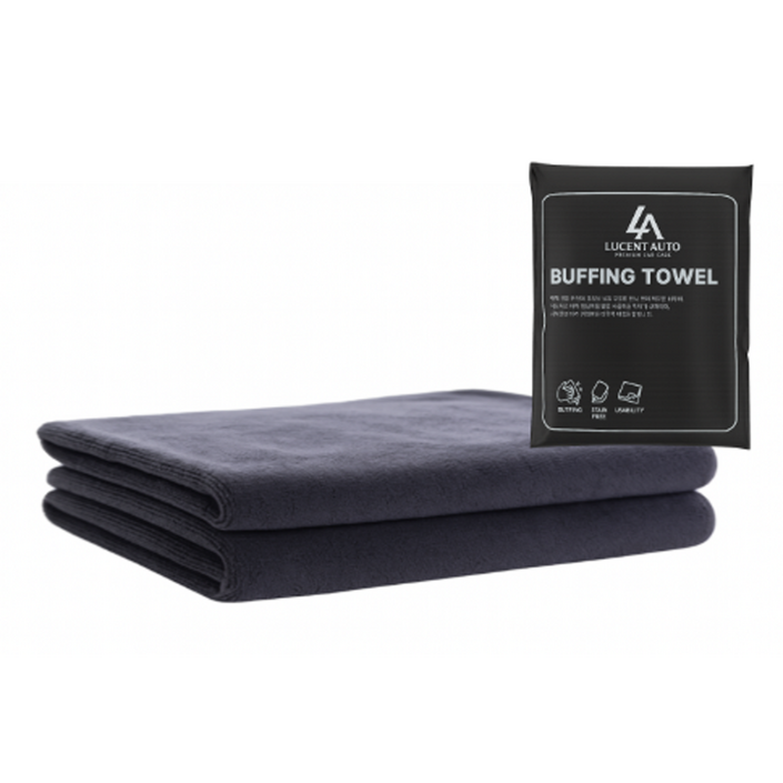 루센트 오토 초극세사 차량용 세차타월 중형 다크그레이 60 x 40 cm