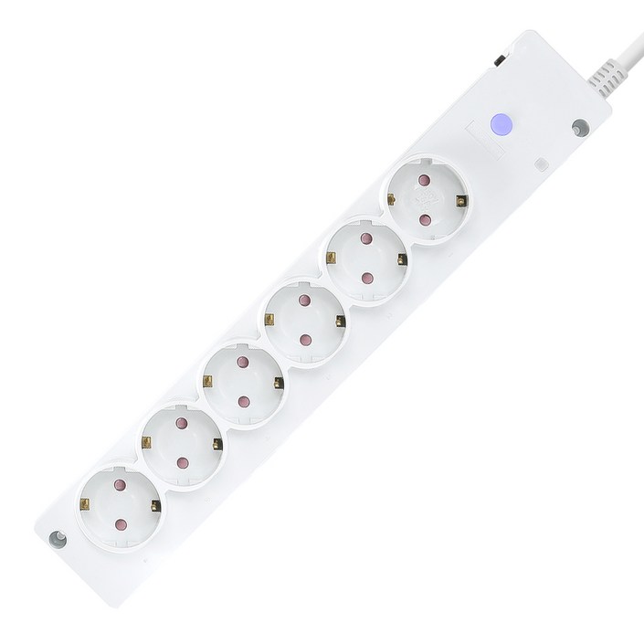 라맥스 IoT 전체제어 멀티탭 6구 16A 과부하차단 국산 콘센트 2M RPG560, 1개, 화이트, 2m