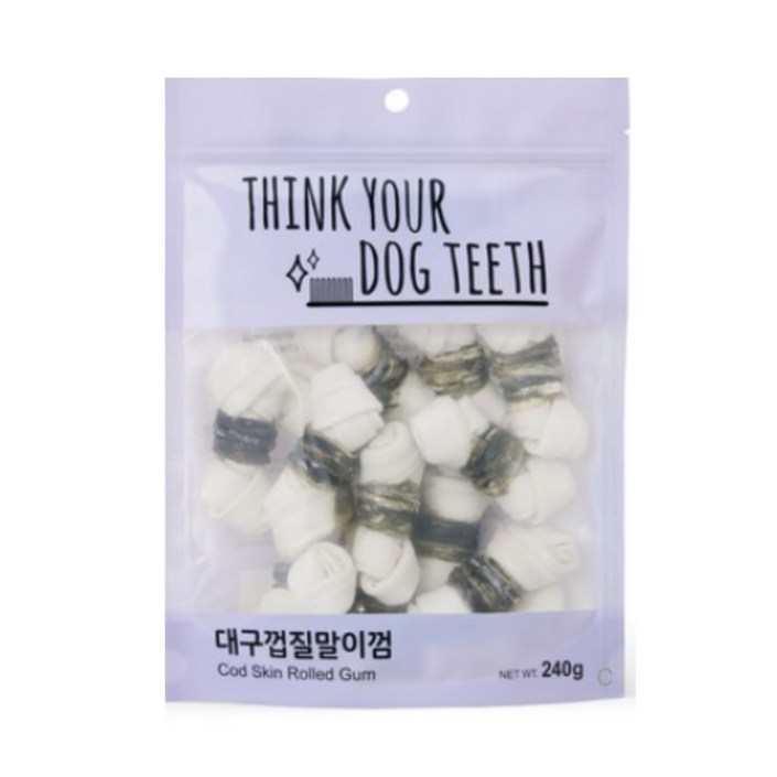 띵크유어도그티 강아지 딩고껌 소형 15P, Fish 대구껍질, 240g, 2개