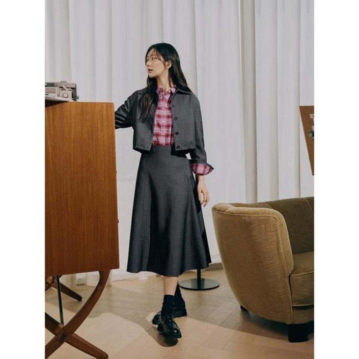 빈폴 BEANPOLE 빈폴레이디스 울 혼방 데님 라이크 투인원 원피스 애쉬 BF4971C034 473994