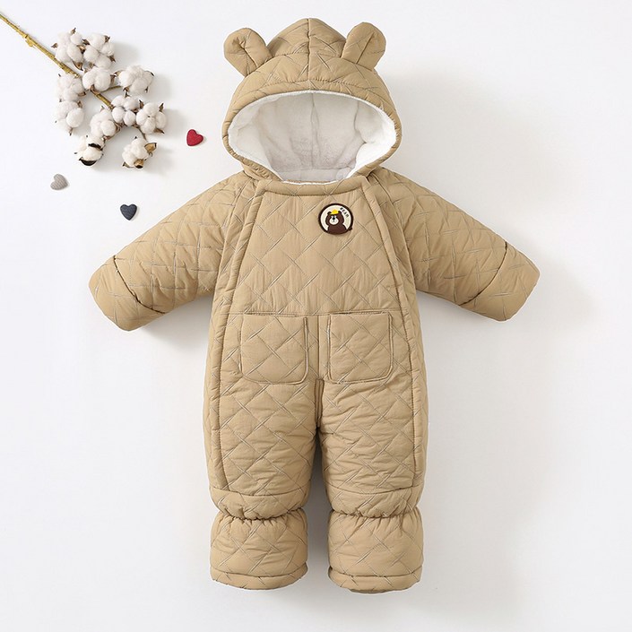 AA0847 겨울 신생아 베이비 키즈 패딩 우주복 점프슈트 점퍼 경량 소프트 안감 보온 방한 외출복
