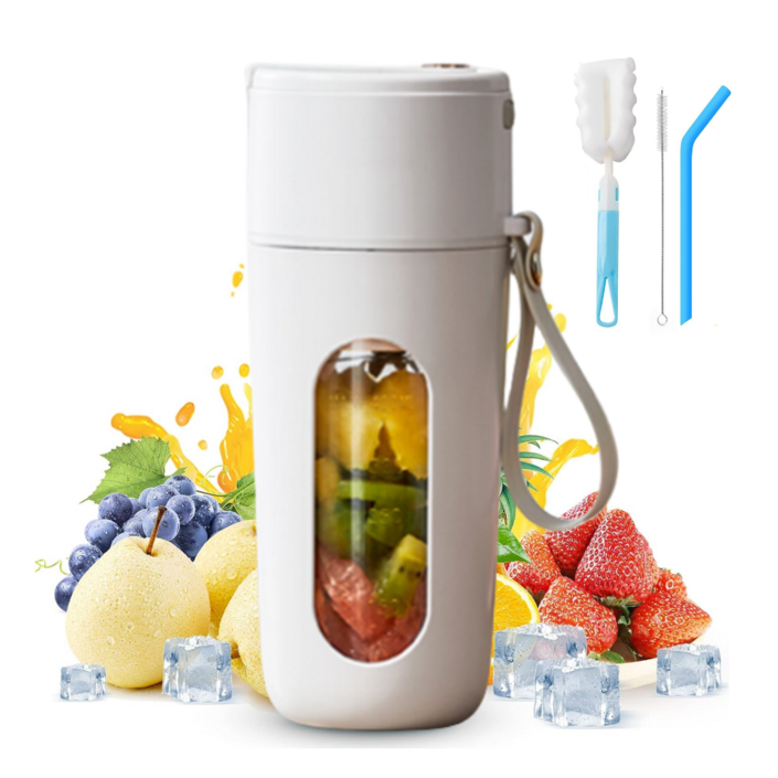 T-Lucky AJL-G0401 휴대용 믹서기 무선 미니 10 칼날 착즙기 80W 400ml, AJL-G0401