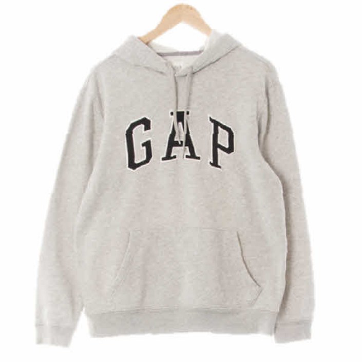 1700 gap 멜란지그레이 면혼방 포켓기모빅로고후드티 S